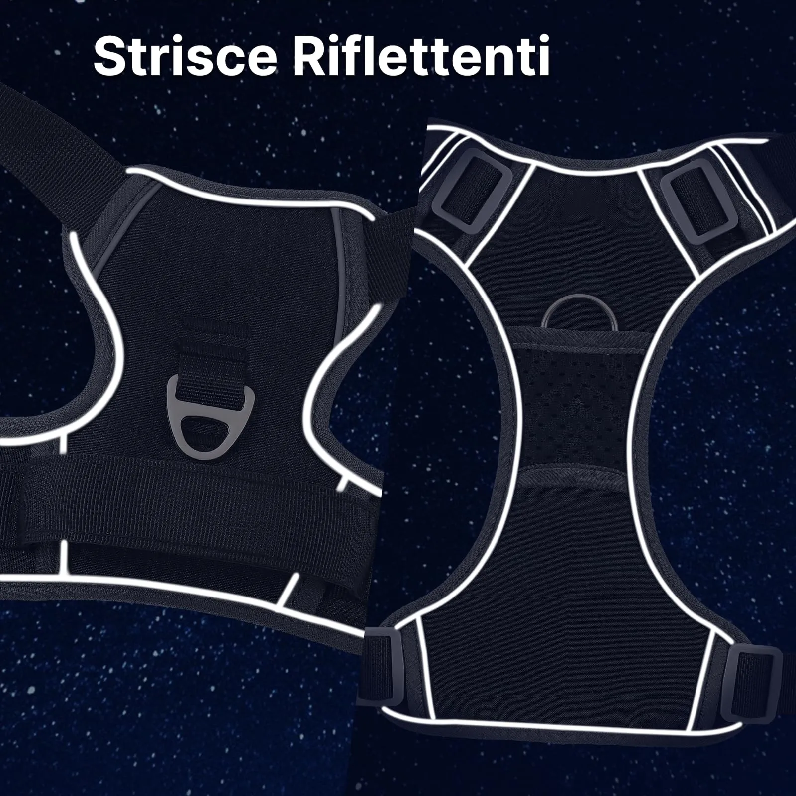COMSLE Pettorina Anti Tiro per Cani, Riflettente e Traspirante, Nero, S - immagine 6