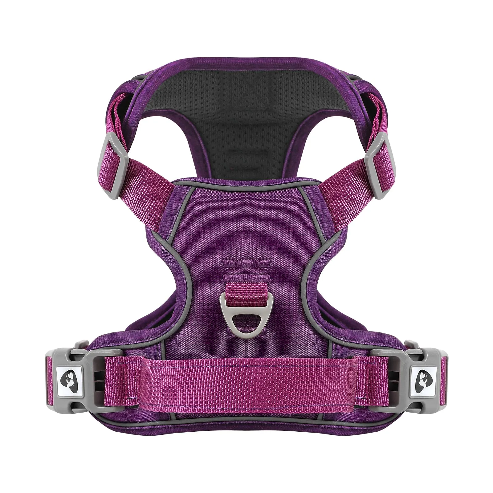 COMSLE Pettorina Anti Tiro per Cani Riflettente e Traspirante, Regolabile con Doppio Anello, Viola, XL - immagine 1
