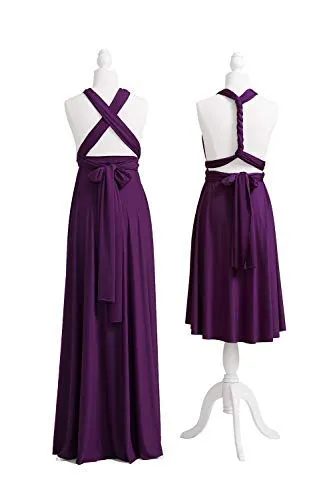 72styles Abito Infinity Multiway da Cerimonia, Lungo Maxi, Taglie Forti, Abito da Sera per Damigella d'Onore e Ospite di Matrimonio - immagine 4