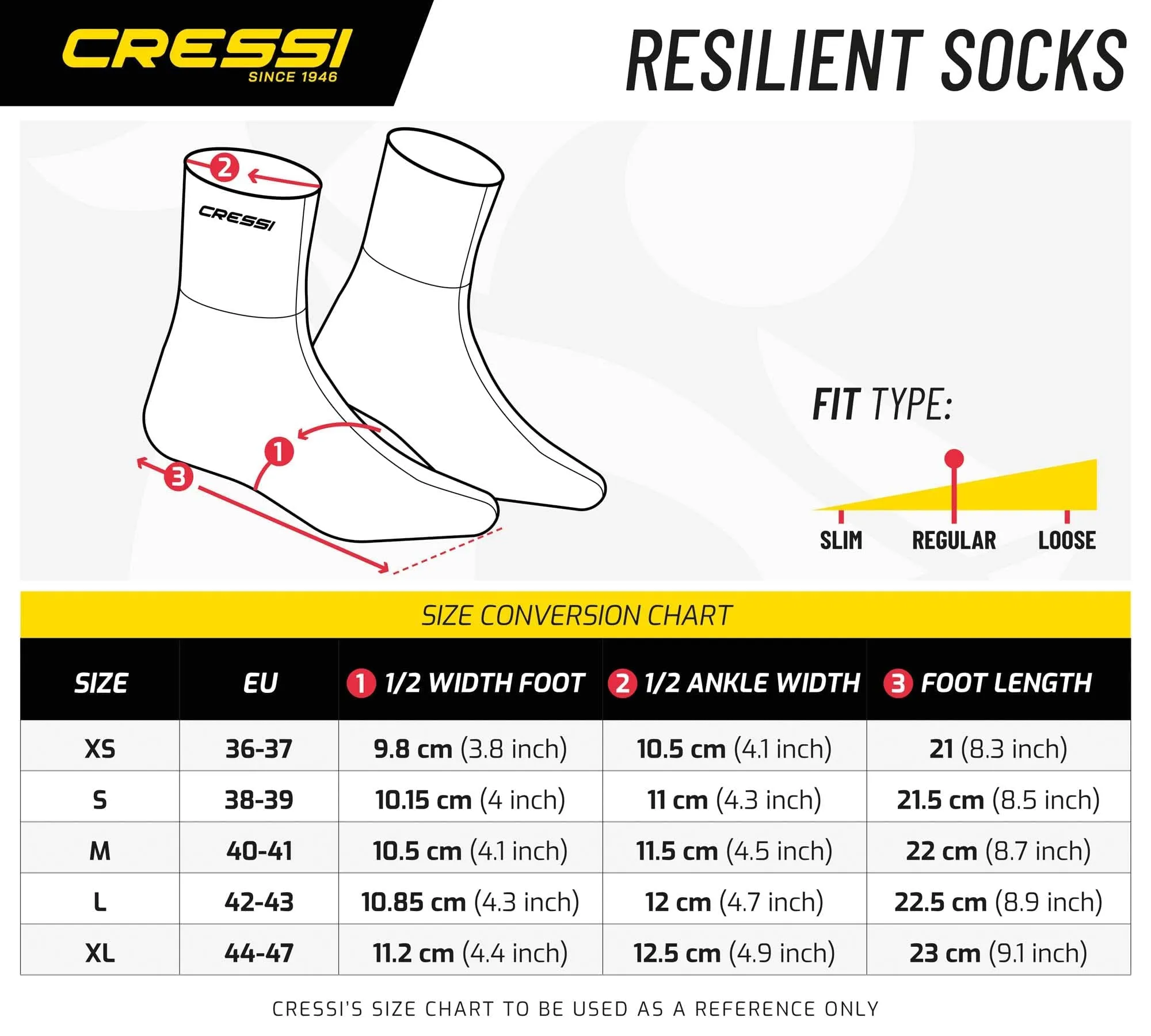 Cressi Black Neoprene Socks 3mm, S - immagine 6