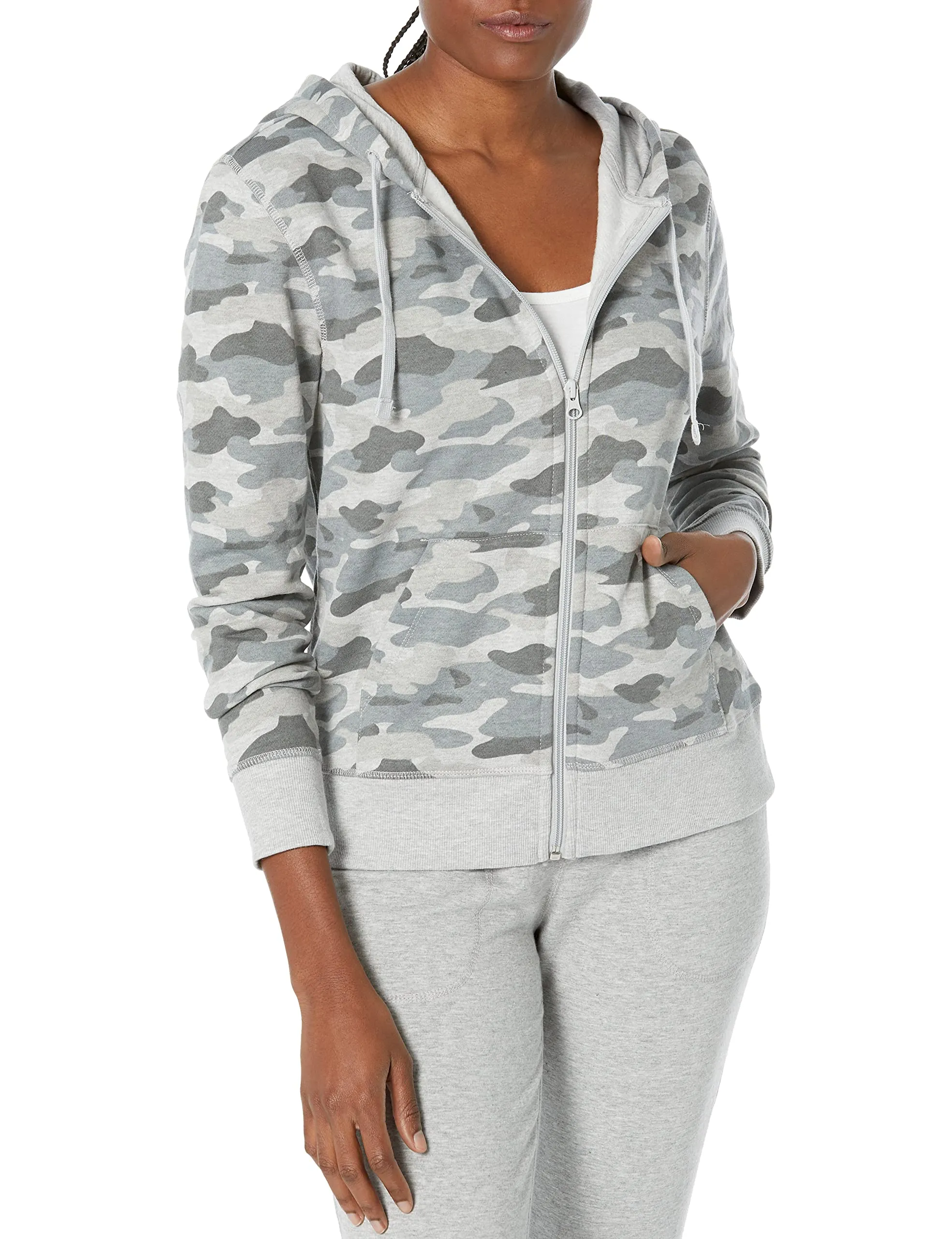 Amazon Essentials Wae50008fl18 Donna Cappuccio, Grey Camo, X-Small - immagine 1