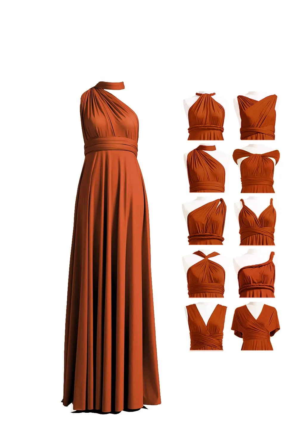 72styles Abito Cerimonia Donna Elegante Infinity Damigella d'Onore - immagine 1