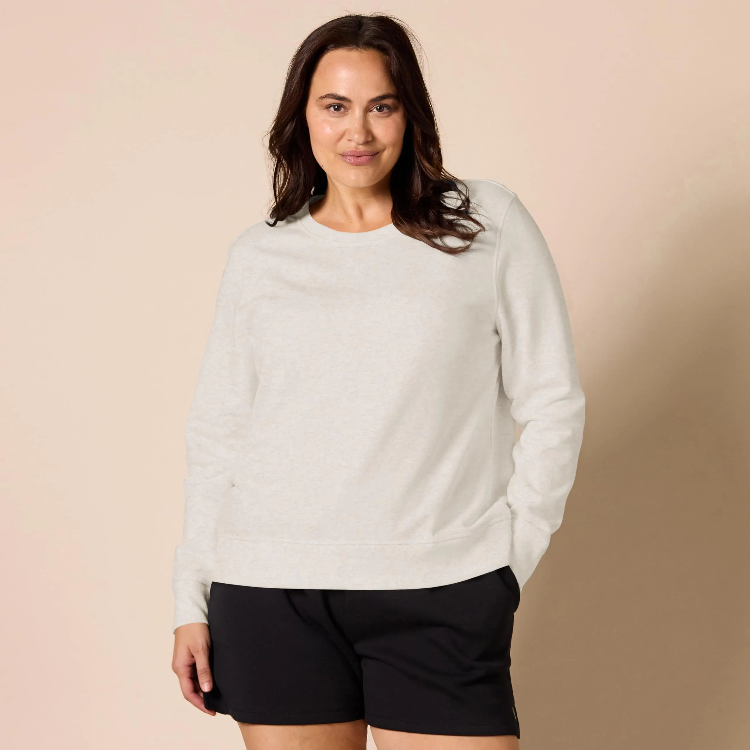 Amazon Essentials Wae50014fl18 Felpa Donna, Beige (Oatmeal Heather), Small - immagine 6