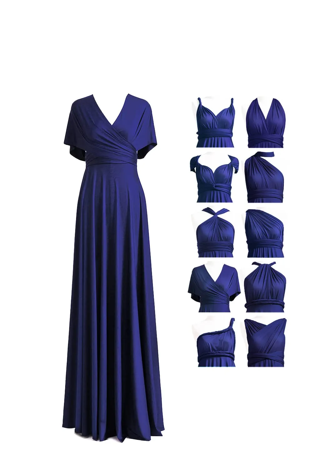 72styles Abito Cerimonia Donna Vestito Elegante Infinity Damigella d'Onore - immagine 1