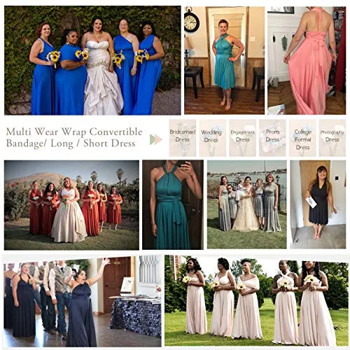 72styles Abito Cerimonia Donna Vestito Elegante Infinity Damigella d'Onore - immagine 4