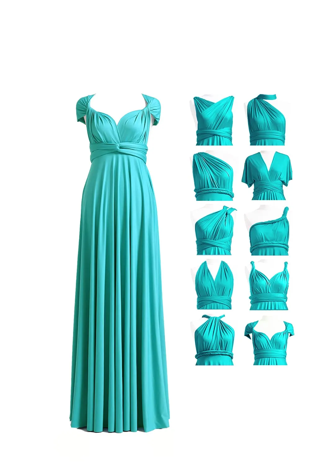 72styles Abito Infinity Multiway da Cerimonia Lungo Maxi Taglie Forti - immagine 1