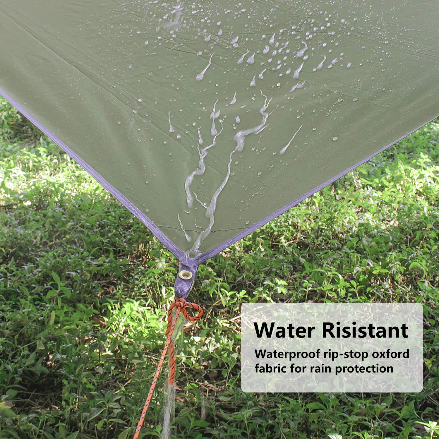 Unigear Telo Antipioggia Tarp Rain Fly 3x3m Verde - immagine 2