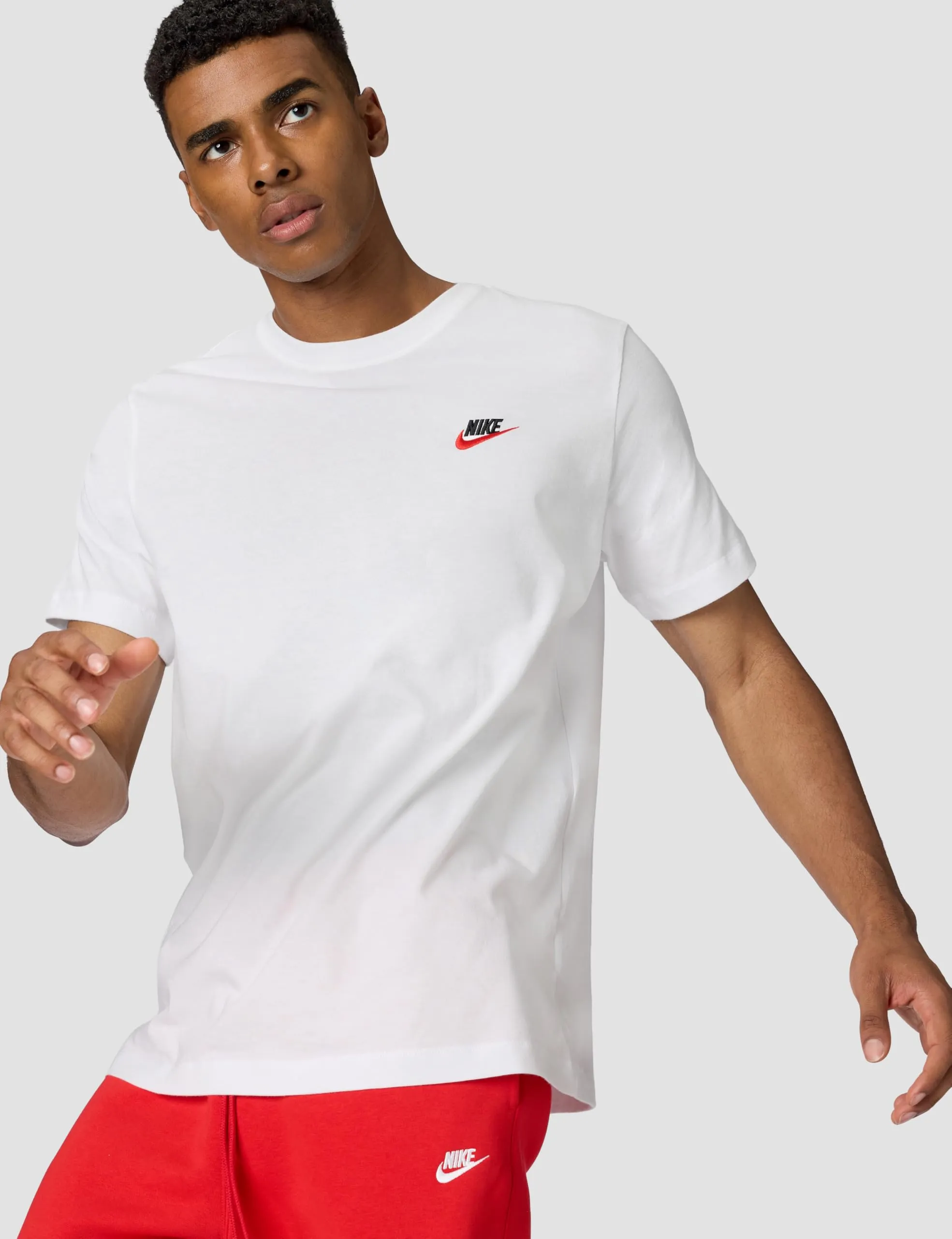 Nike NSW Club Tee, White Black University Red, XL - immagine 5