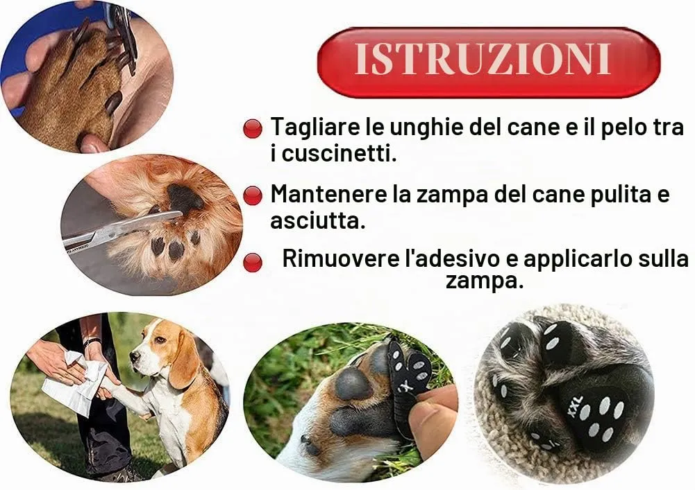 VALFRID Protezioni Zampe Antiscivolo in Gomma Autoadesiva per Cani, 40 pz - L - immagine 7