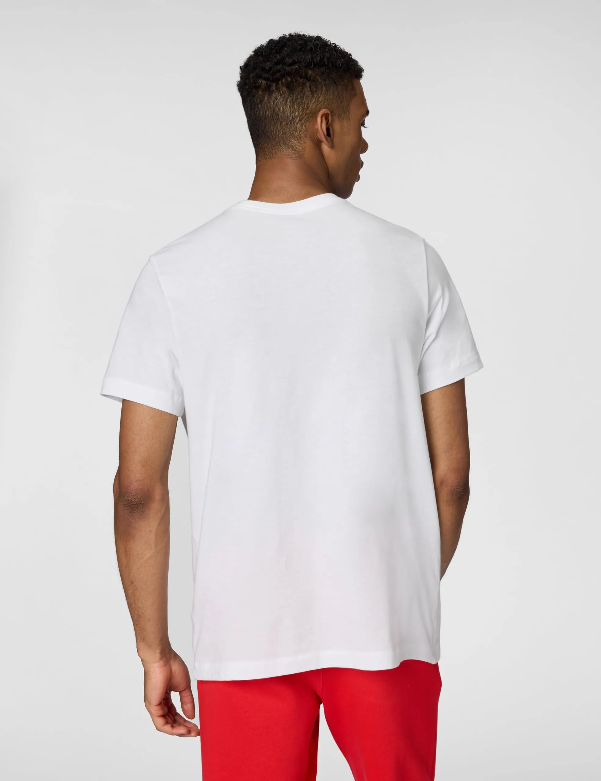 Nike M NSW Club Tee - White/Black/University Red - S - immagine 4