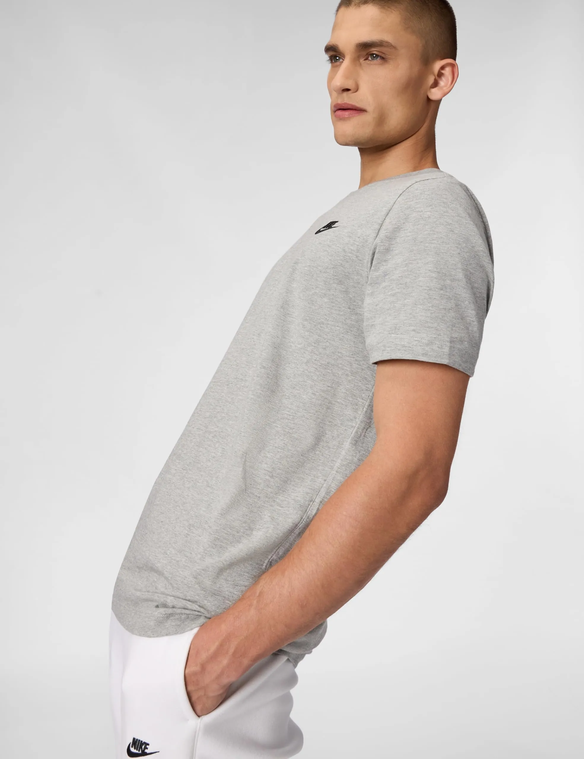 Nike NSW Club Tee, Dk Grey Heather Black, S - immagine 6