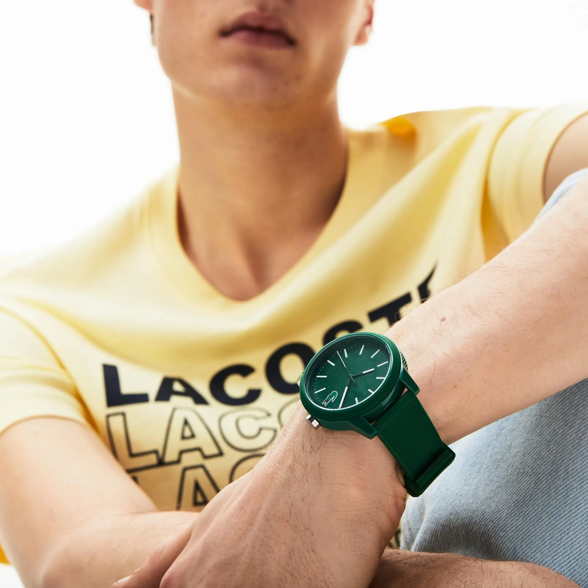 Lacoste 12.12 Analog Quartz Men's Watch Green Silicone Strap - 2010985 - immagine 4
