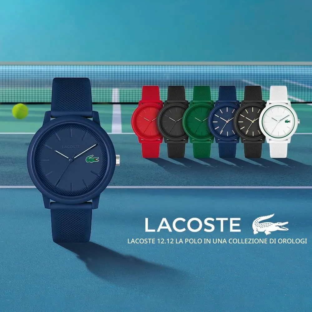 Lacoste 12.12 Analog Quartz Men's Watch Green Silicone Strap - 2010985 - immagine 7