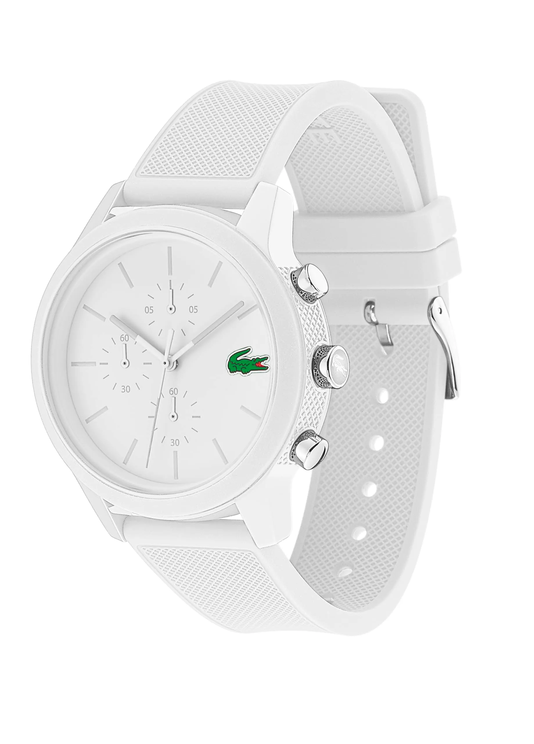 Lacoste 12.12 Orologio Cronografo da Uomo Cinturino Silicone Bianco 2010974 - immagine 2
