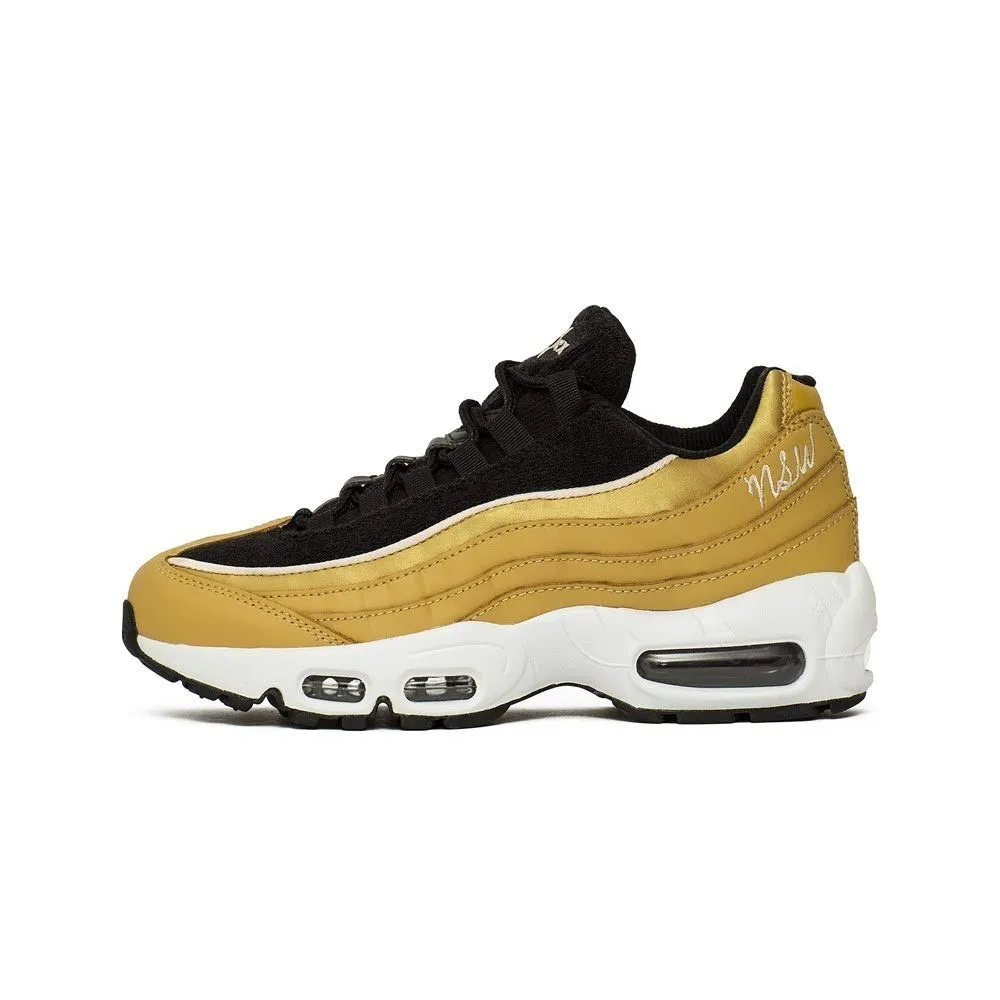 Nike Women's Air Max 95 LX Running Shoes, Wheat Gold/Black/Guava Ice, 36 EU - immagine 1