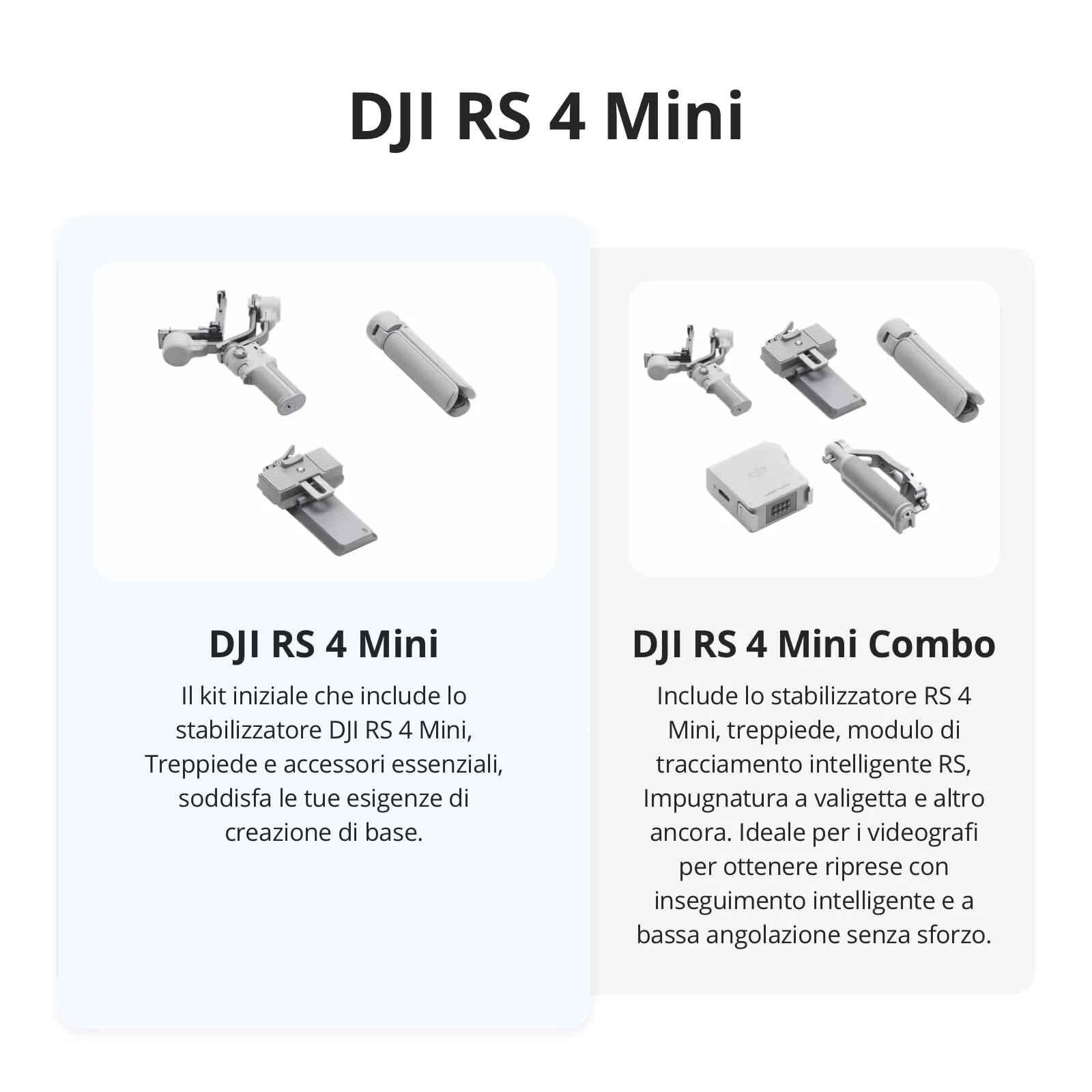 DJI RS 4 Mini Stabilizzatore per Fotocamera Canon Sony Nikon Fujifilm - immagine 2