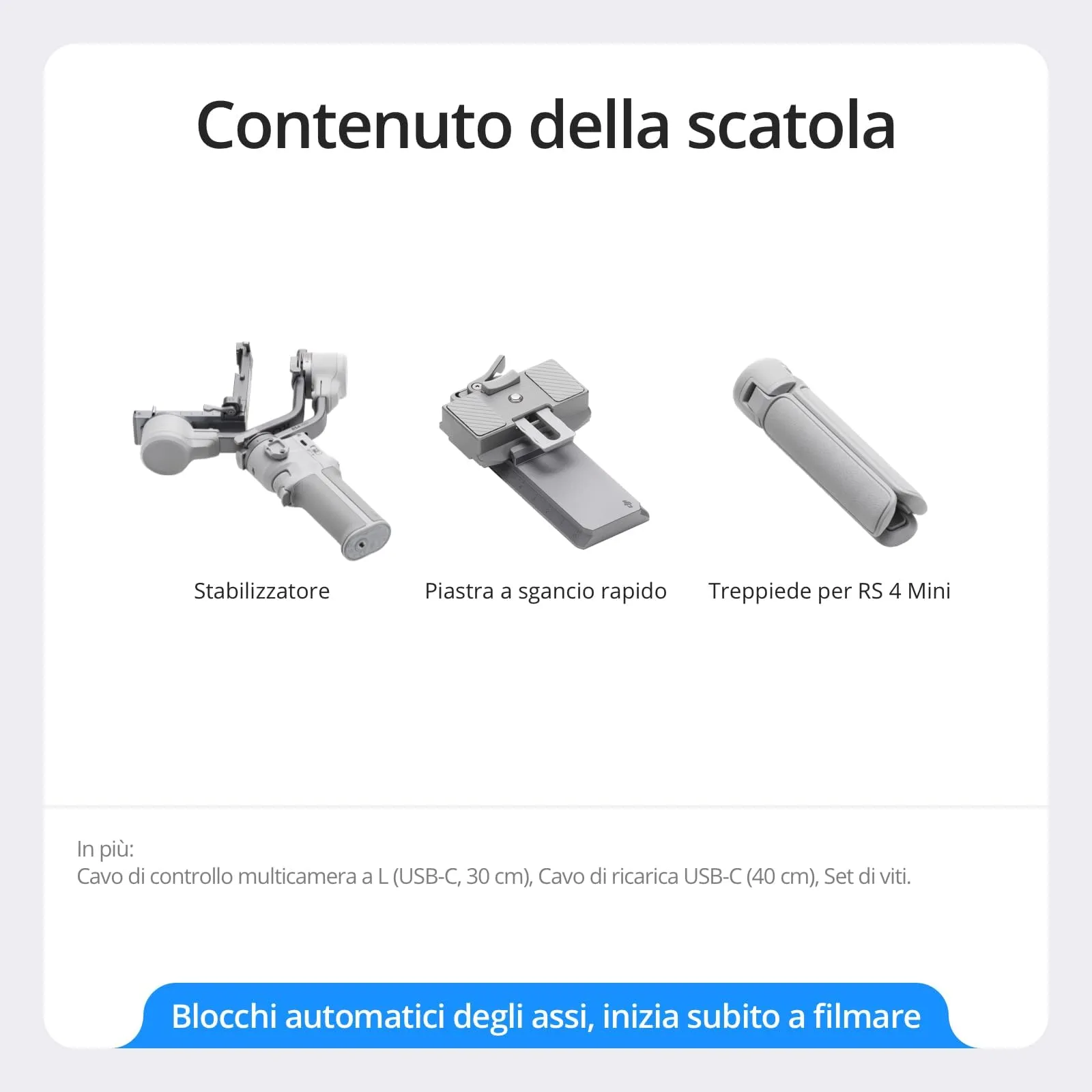 DJI RS 4 Mini Stabilizzatore per Fotocamera Canon Sony Nikon Fujifilm - immagine 7