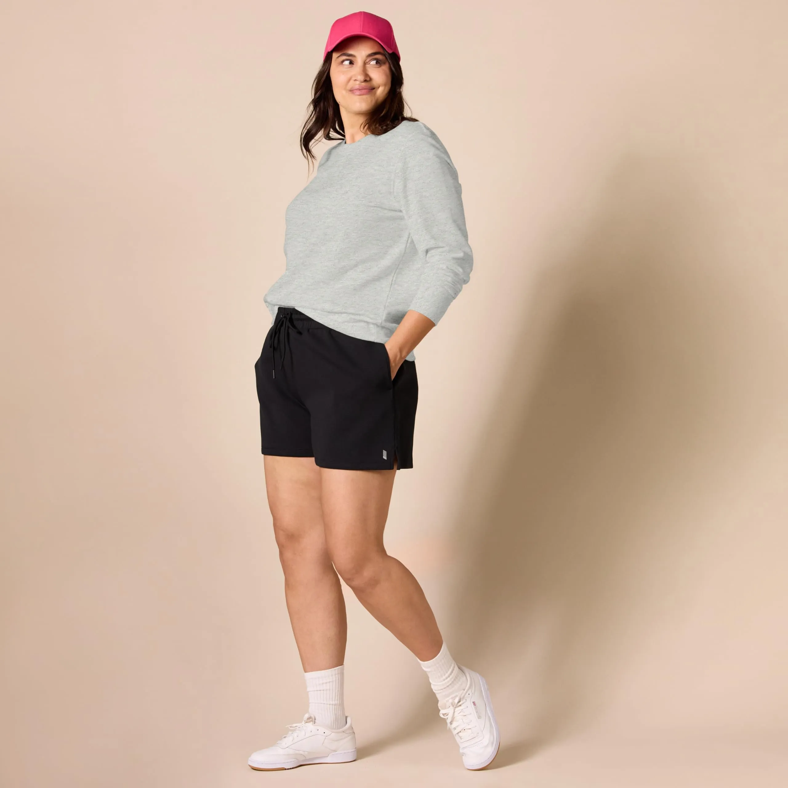Amazon Essentials Wae50014fl18 Felpa Donna, Grigio Light Grey Heather, Small - immagine 7