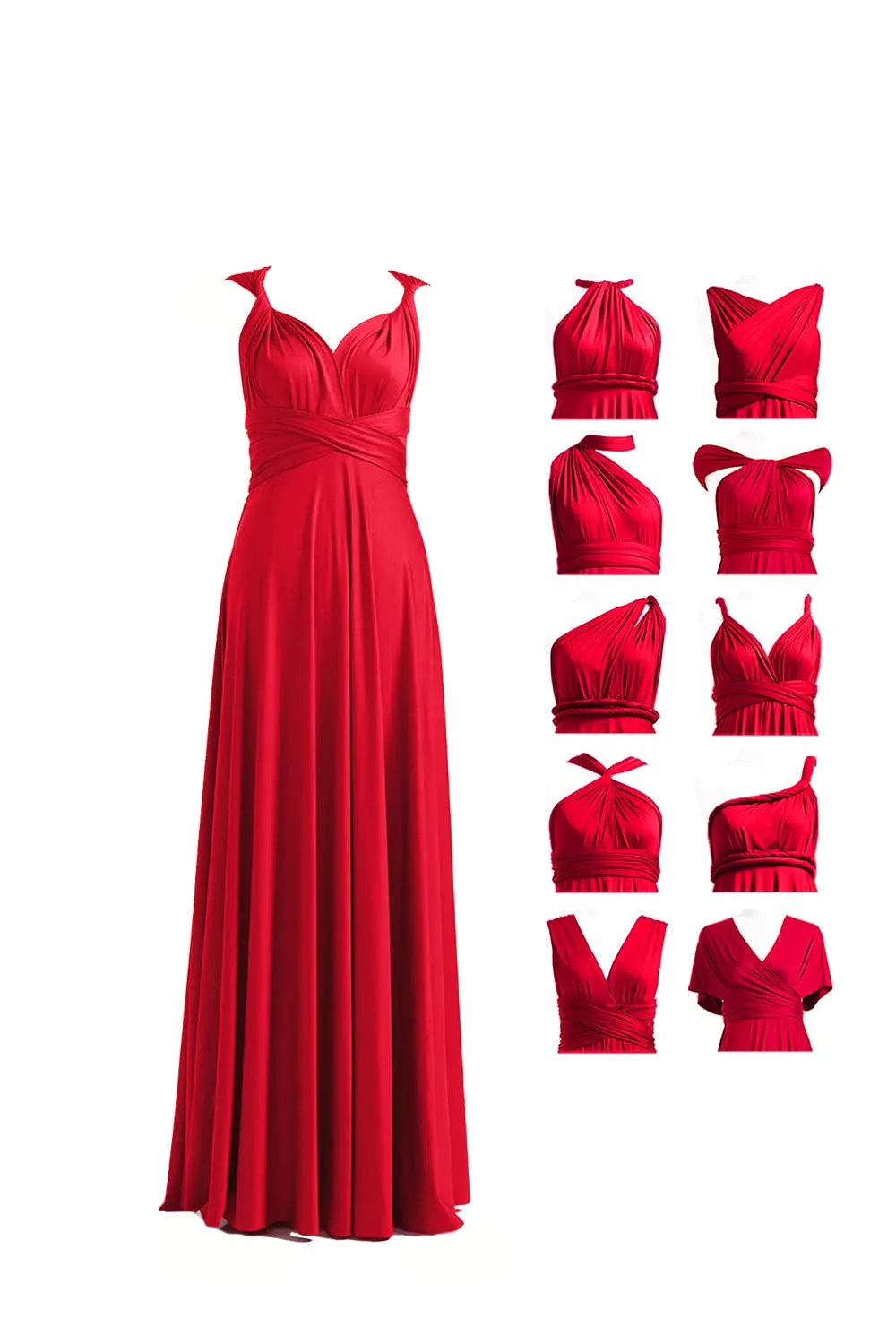 72styles Abito Cerimonia Donna Vestito Elegante Infinity Damigella d'Onore - immagine 1