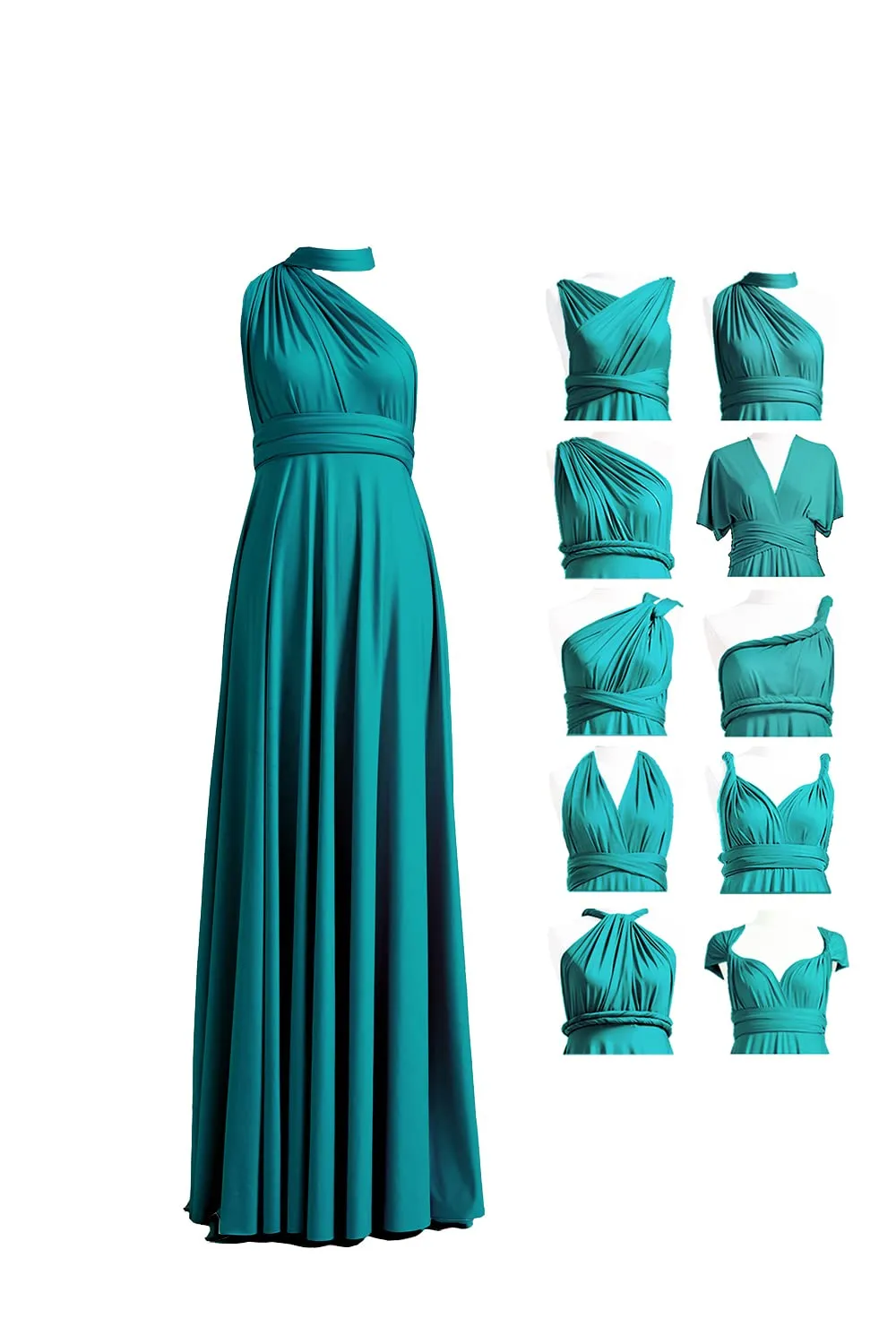 72styles Abito Cerimonia Donna Elegante Infinity Damigella d'Onore - immagine 1