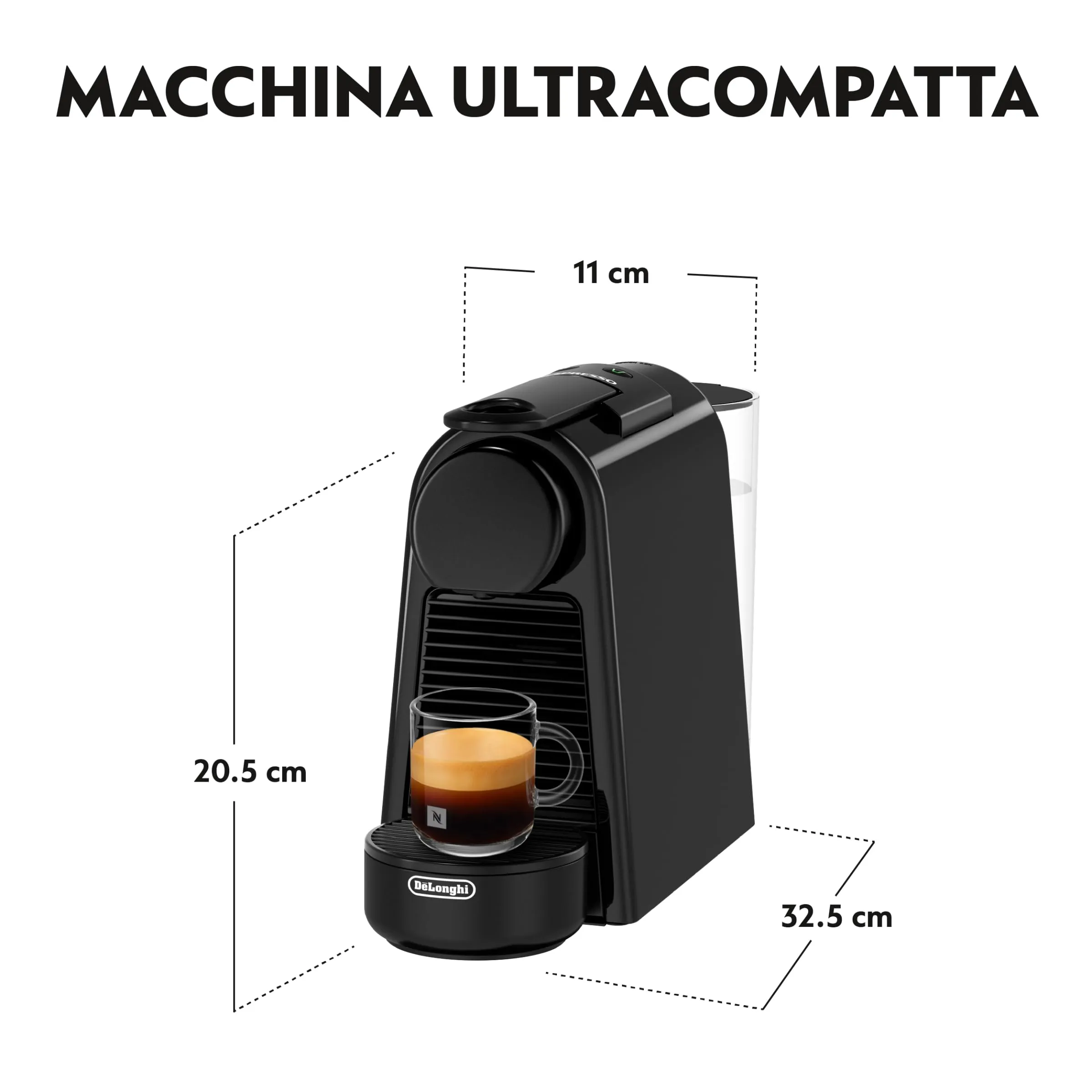 Nespresso Essenza Mini EN85.B DeLonghi, Nero - immagine 3