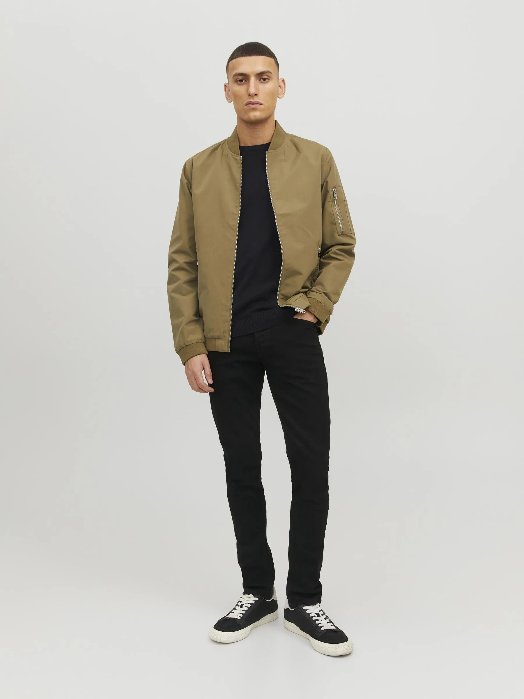 Jack & Jones Jjebasic Knit Crew Neck Noos Sweatshirt, Nero (Navy Blazer), L - immagine 3