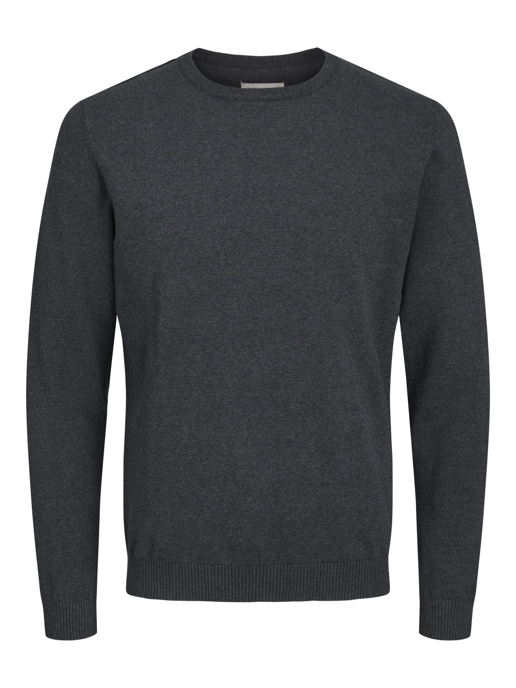 Jack & Jones Jjebasic Knit Crew Neck Noos Sweatshirt, Dark Grey Melange, XXL - immagine 1
