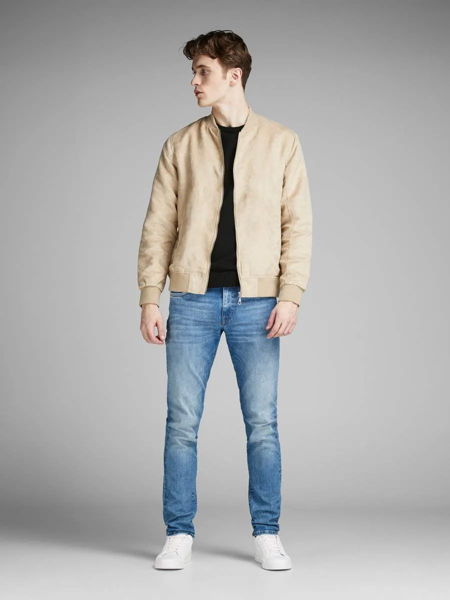 Jack & Jones Jjebasic Knit Crew Neck Noos Sweatshirt, Navy Blazer, M - immagine 9