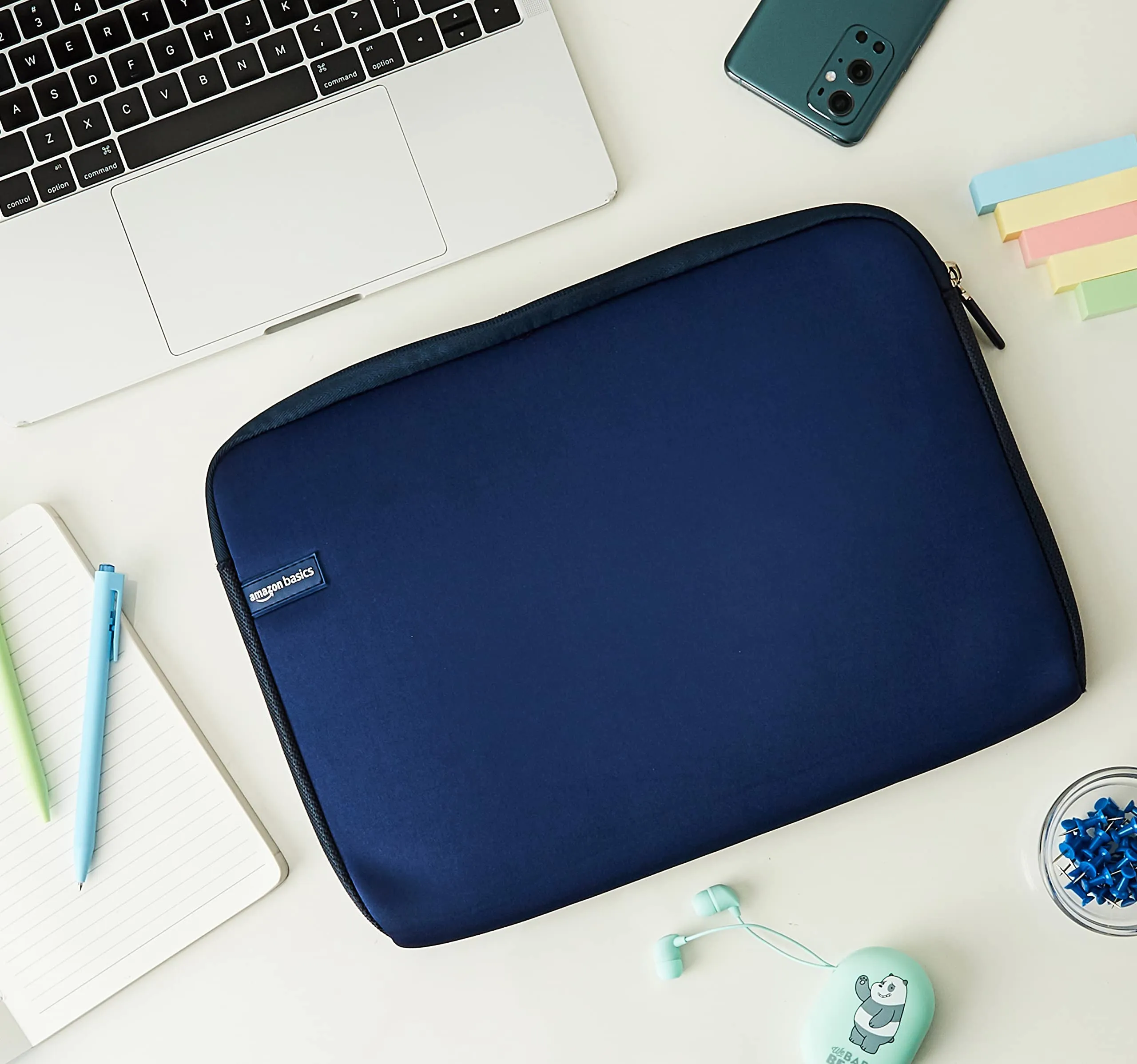 Amazon Basics Custodia per Laptop 13,3 Pollici, Blu navy - immagine 10