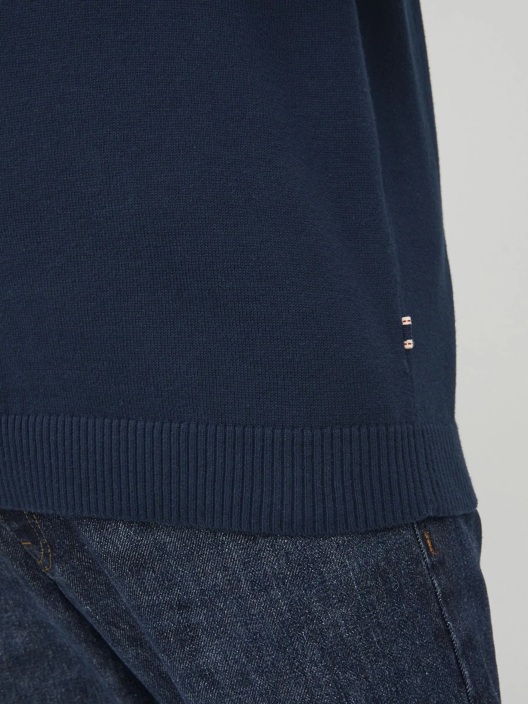 Jack & Jones Jjebasic Knit Crew Neck Noos Sweatshirt, Navy Blazer, X-Small - immagine 7