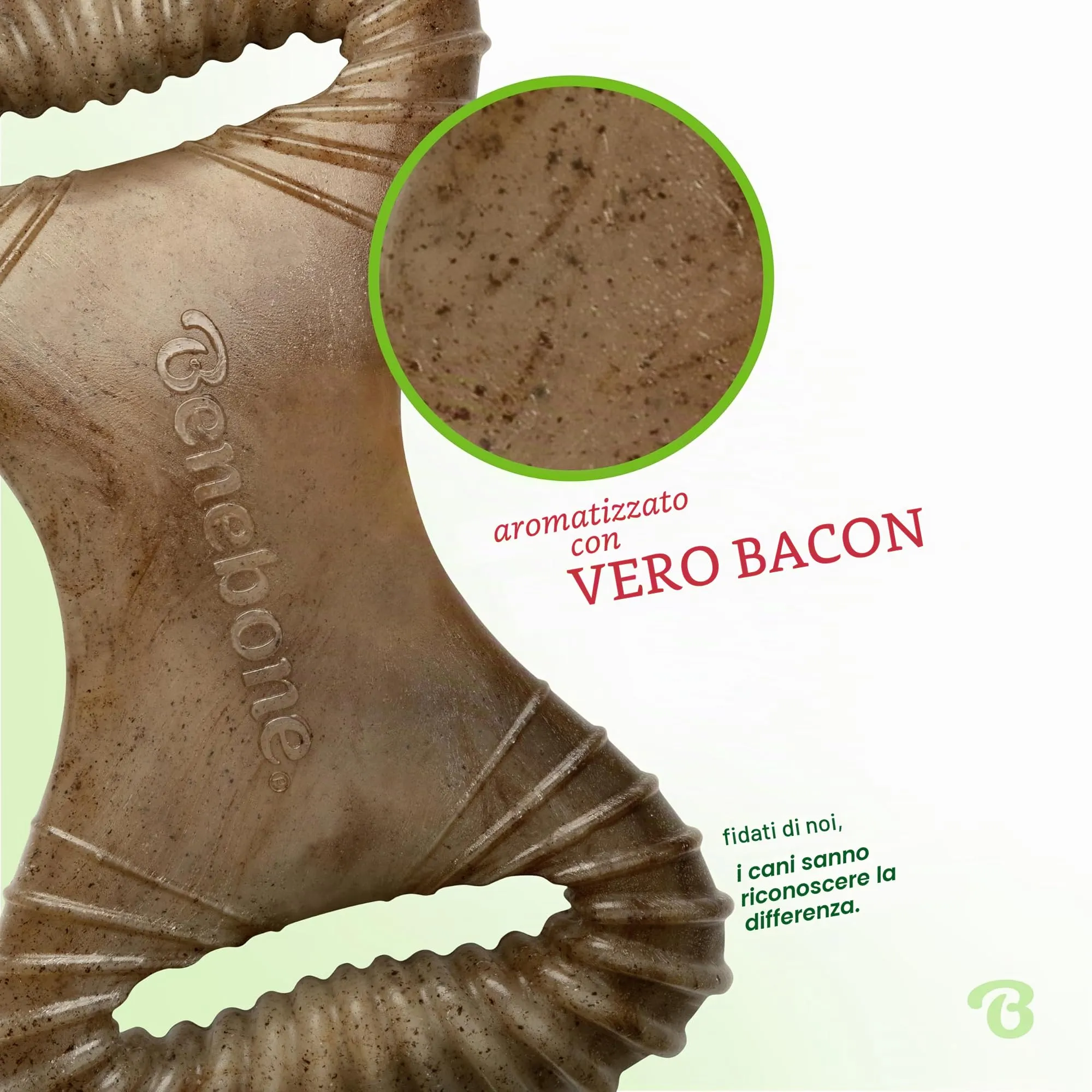 Benebone Dental Gioco da Masticare per Cani, Bacon Reale, Large - immagine 2