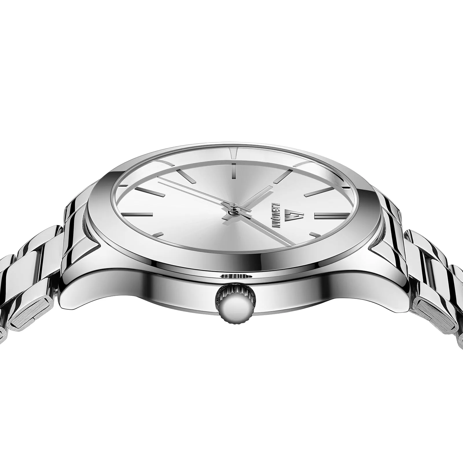 LN LENQIN Orologio Uomo Acciaio Inox Analogico Quarzo Impermeabile Business - immagine 5