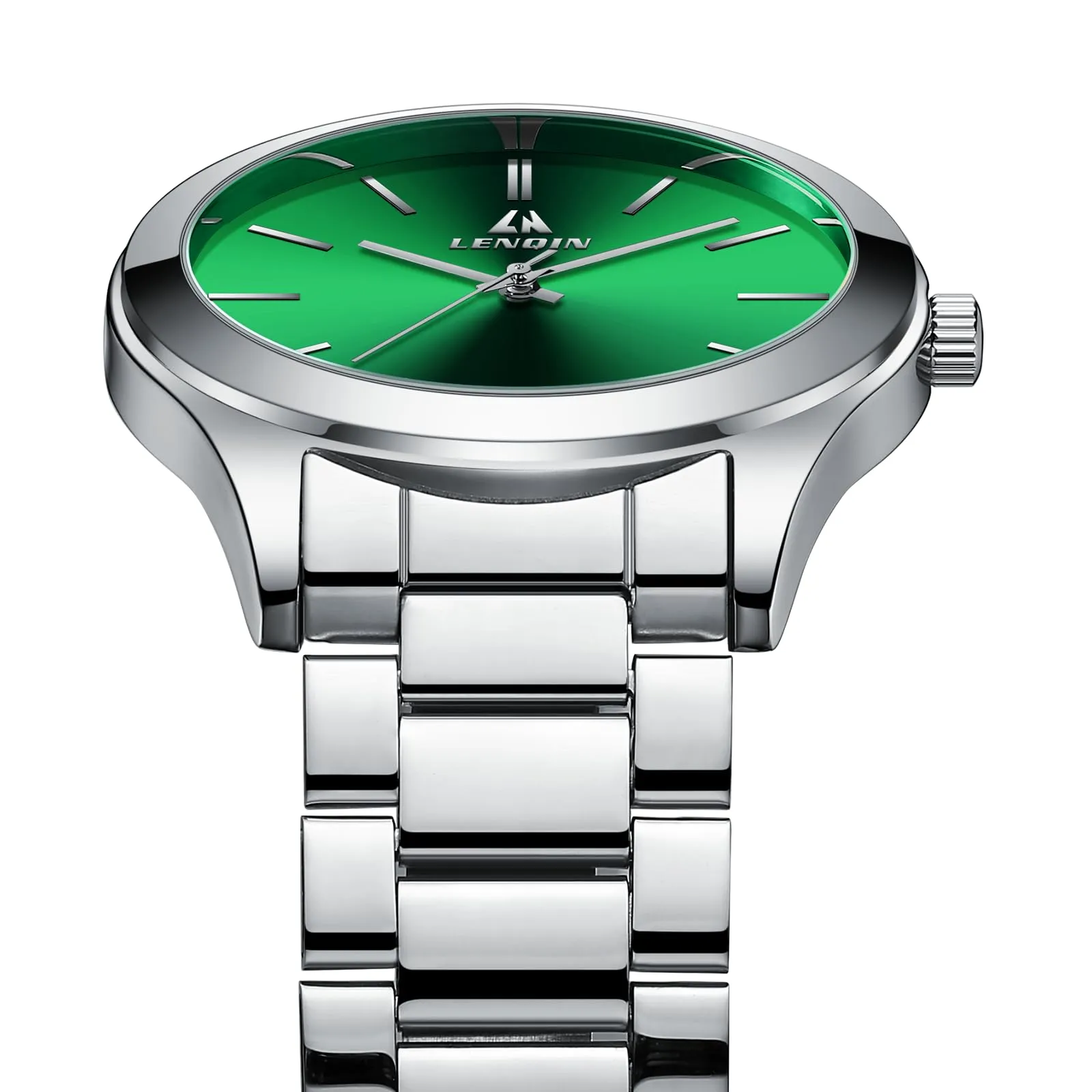 LN LENQIN Orologio Uomo Analogico al Quarzo in Acciaio Inox Impermeabile 50M - immagine 4