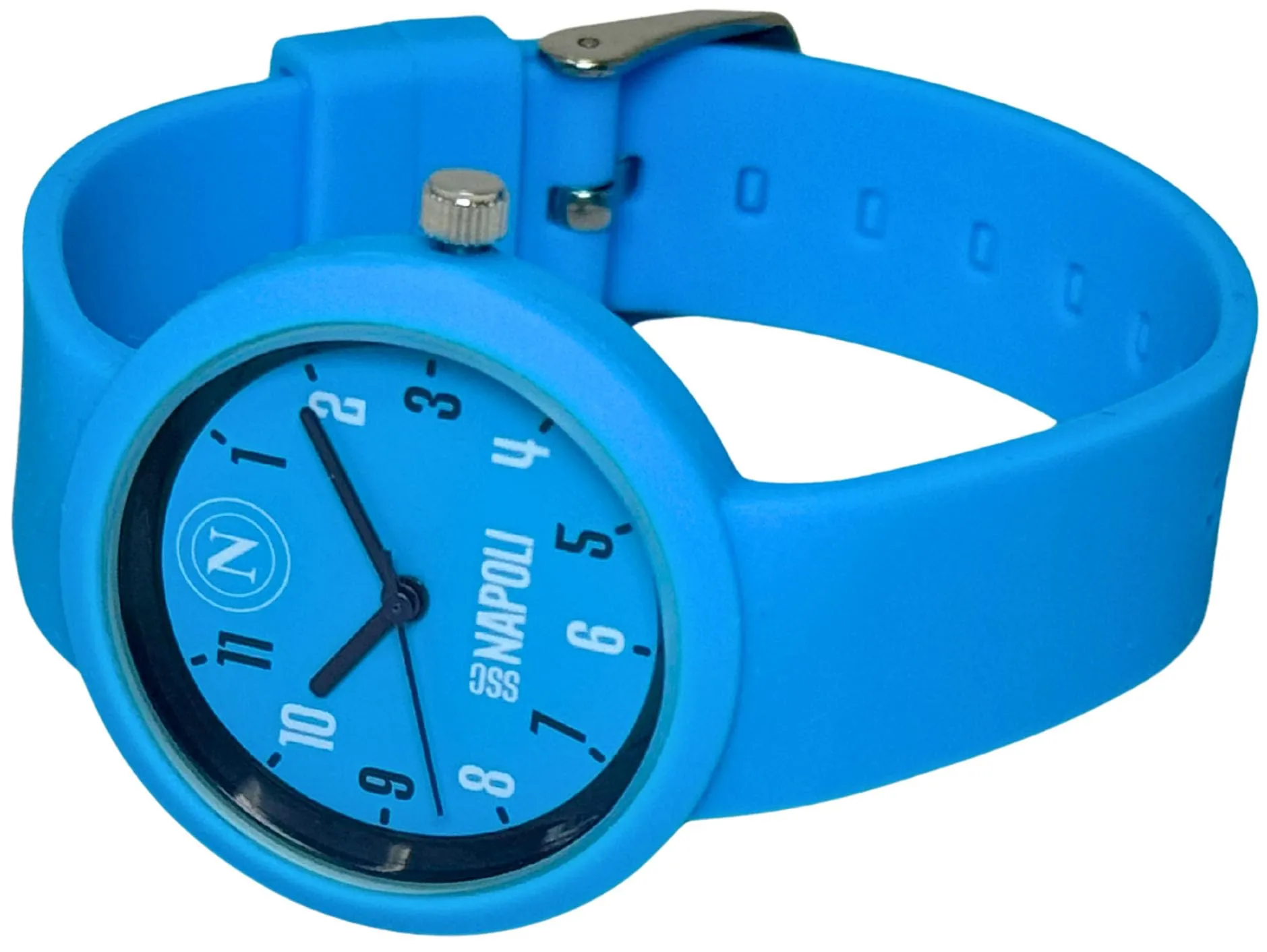 Clondo Orologio da Polso Analogico per Bambini Napoli, Cassa 33mm, Cinturino in Silicone, Azzurro - immagine 3