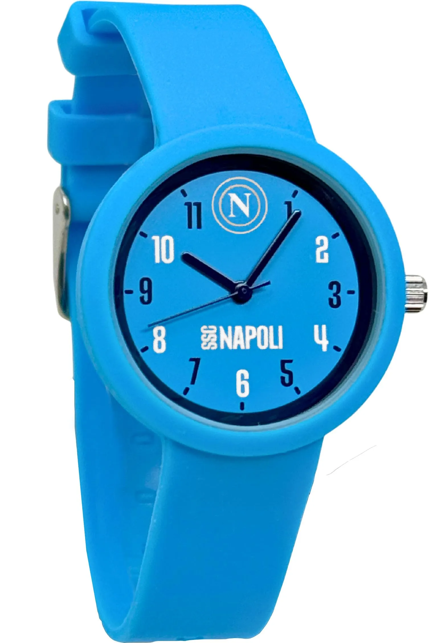 Clondo Orologio da Polso Analogico per Bambini Napoli, Cassa 33mm, Cinturino in Silicone, Azzurro - immagine 6