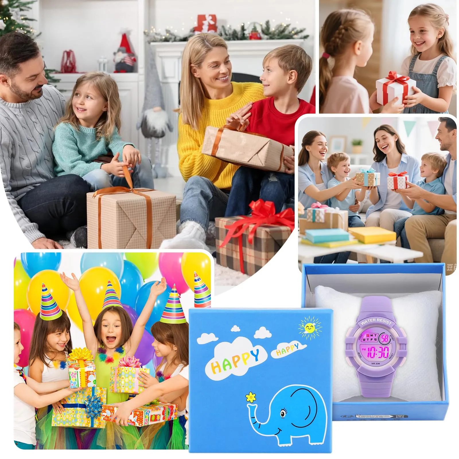 DTKID Orologio Digitale Bambini LED 7 Colori, Sveglia, Timer, Impermeabile - immagine 6
