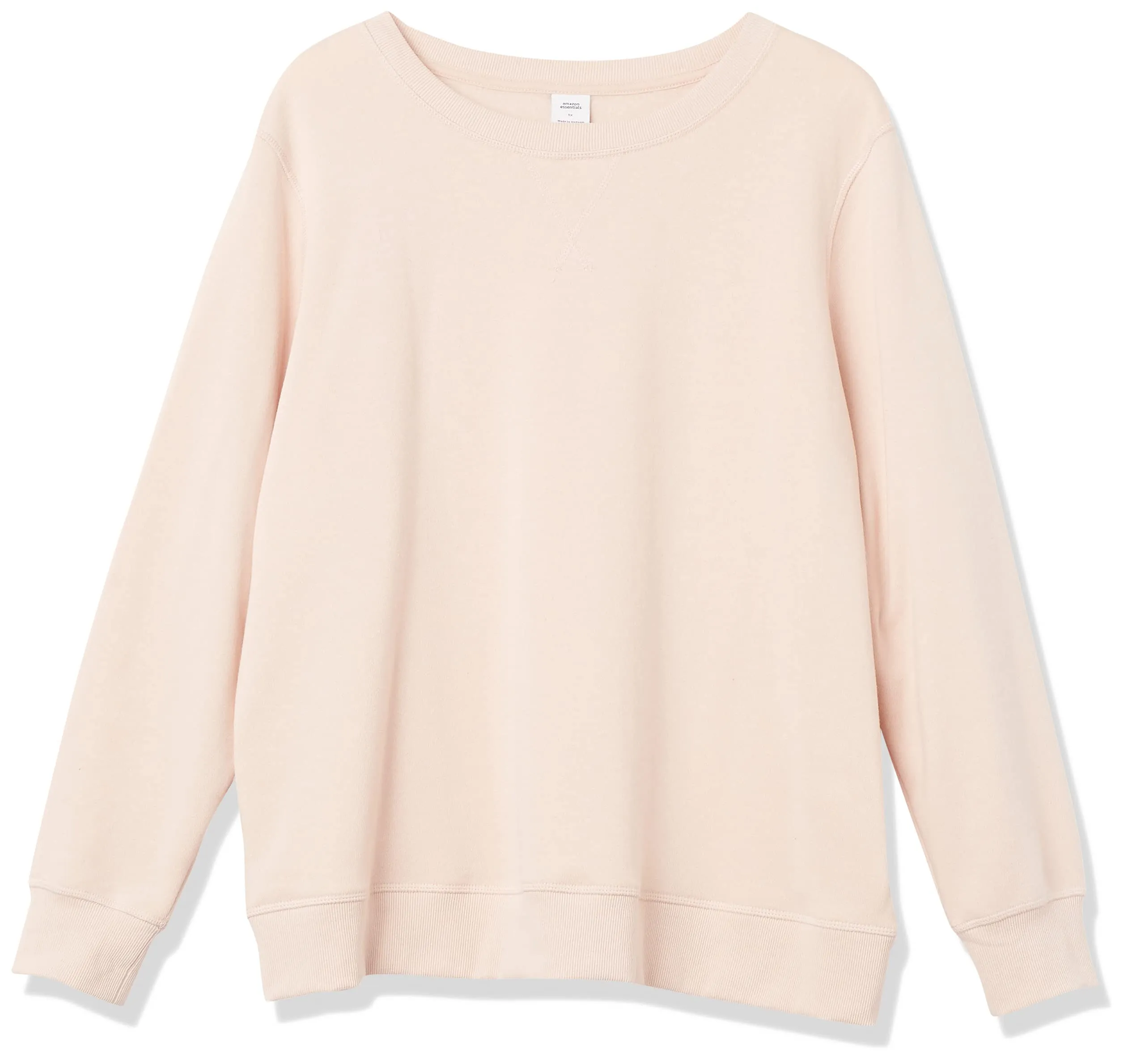 Amazon Essentials Felpa in Pile Girocollo Donna, Rosa Chiaro, M - immagine 8
