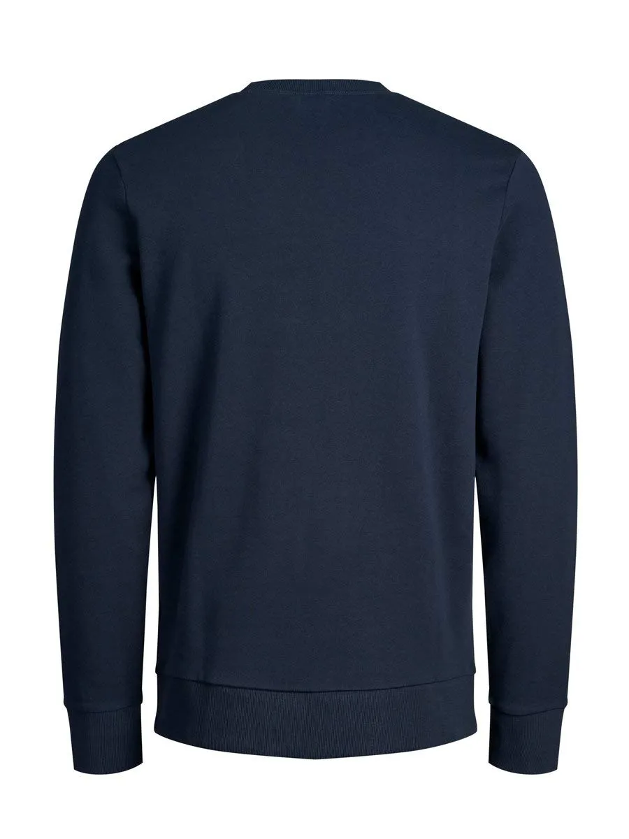 Jack & Jones JJEHOLMEN Sweat Crew Neck Noos Felpa, Navy Blazer, XS - immagine 4