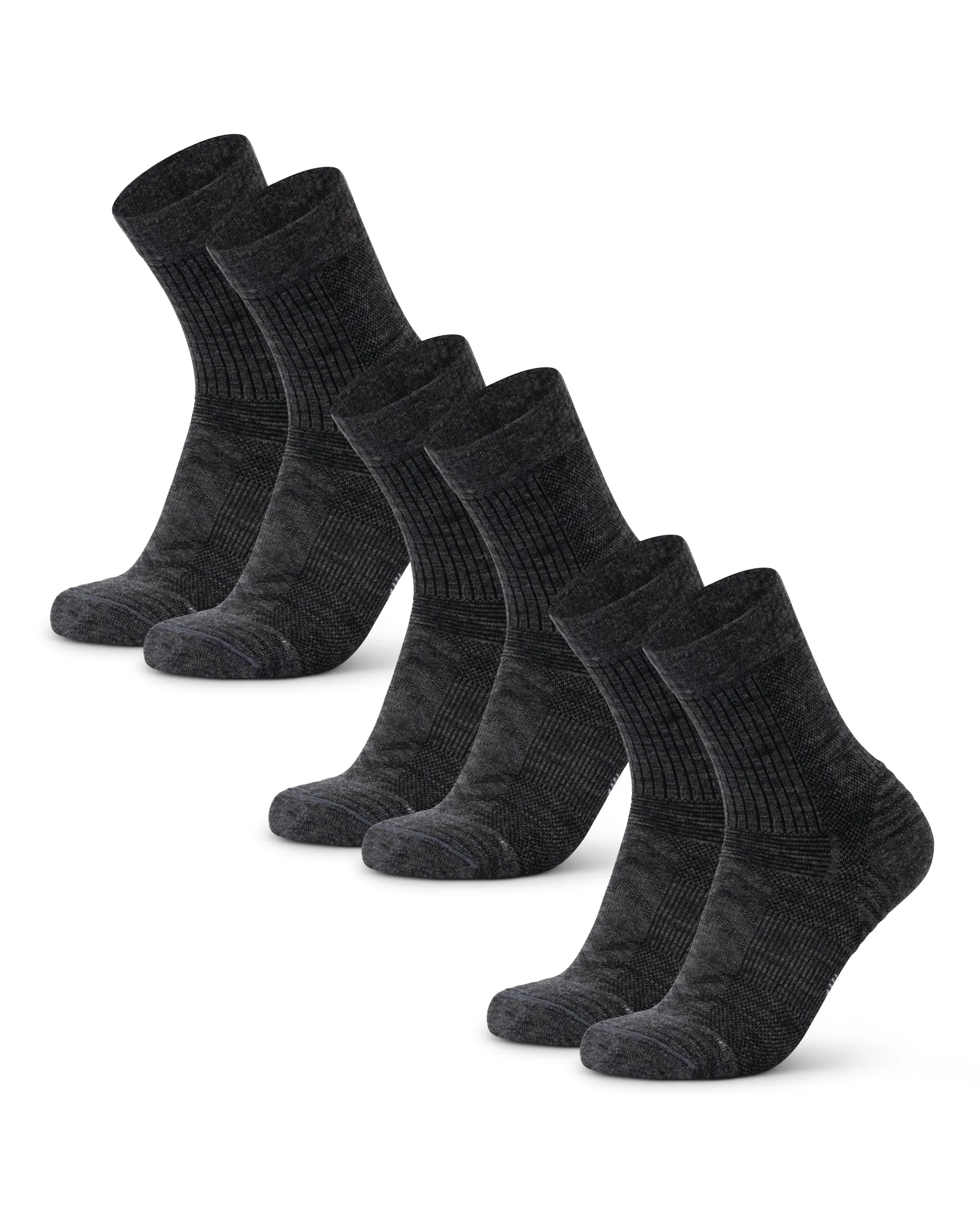Danish Endurance Calze Trekking Leggere, 3 Paia, Grigio, 35-38 - immagine 1
