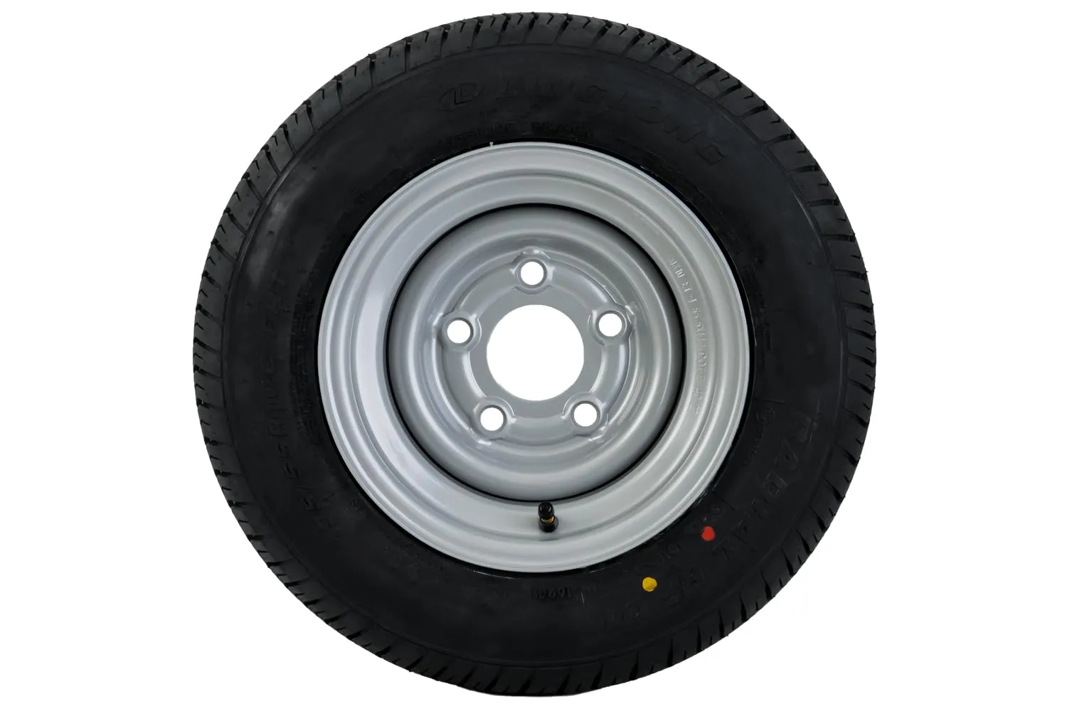 UNITRAILER Ruota Rinforzata 195/55 R10C per Rimorchio, Portata 750 kg, Cerchio Acciaio 6Jx10 H2 5x112 ET:-4, Pneumatico Linglong R701 - immagine 2