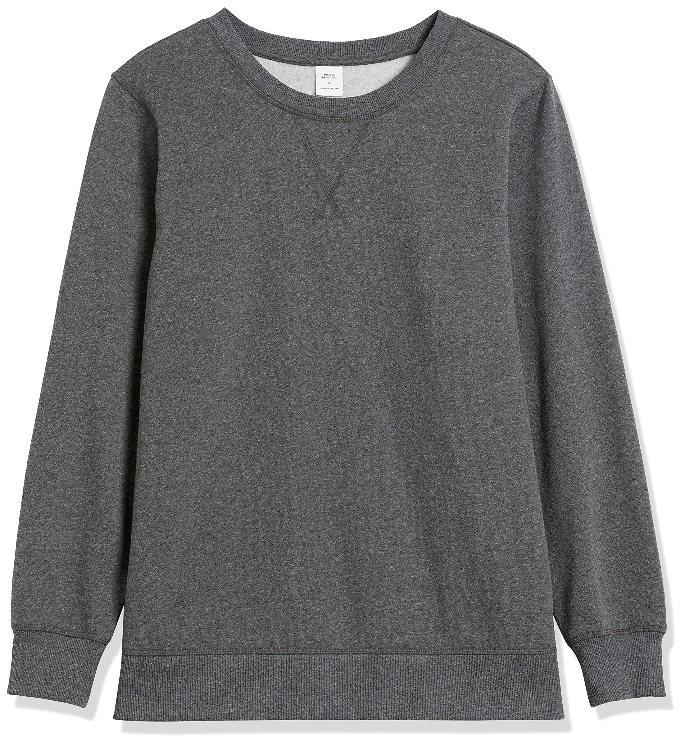 Amazon Essentials Felpa in Pile Girocollo Donna, Carbone Puntinato, XL - immagine 8