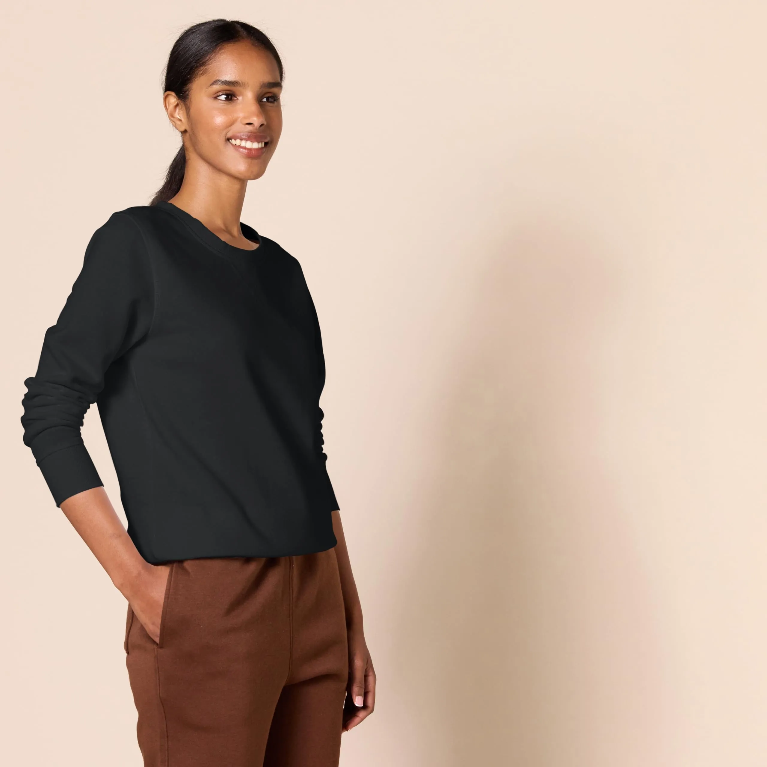 Amazon Essentials Wae50014fl18 Felpa Donna, Nero, Medium - immagine 3