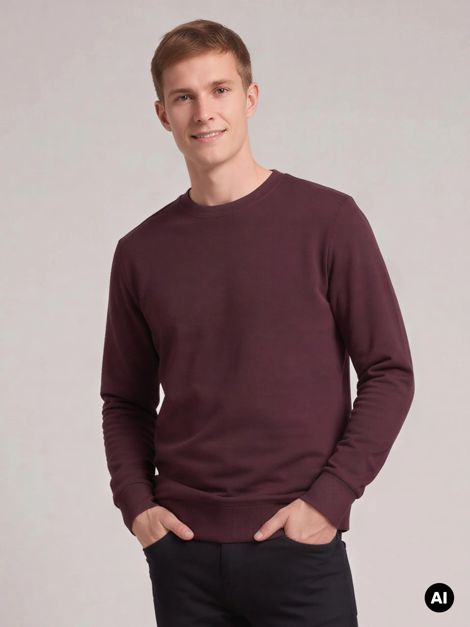 Jack & Jones JJEHOLMEN Sweat Crew Neck Noos Felpa, Rosso Port Royale, Regular Fit, XL - immagine 6