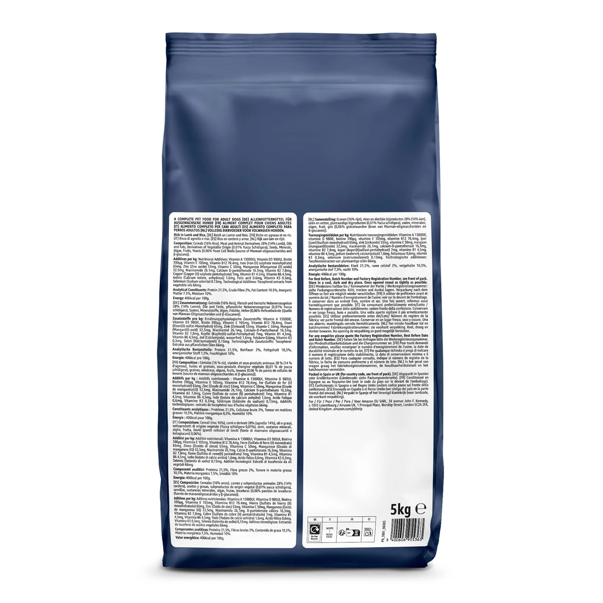 by Amazon Alimento secco completo per cani adulti agnello e riso, 5 kg - immagine 7