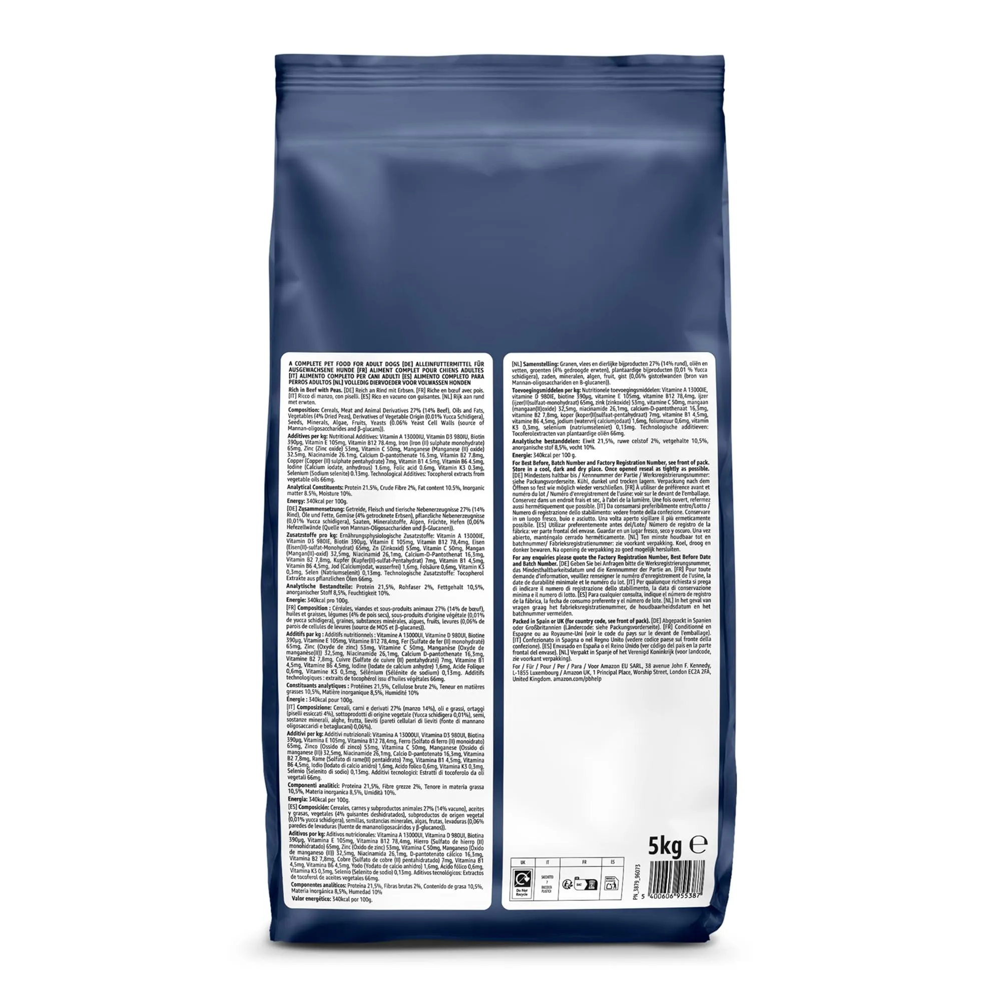 by Amazon Alimento secco completo per cani adulti al manzo con piselli, 5 kg - immagine 7