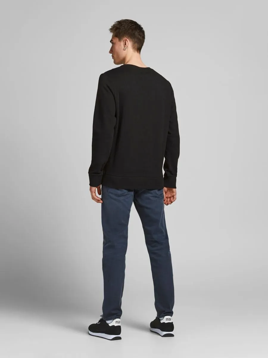 Jack & Jones JJEHOLMEN Sweat Crew Neck Noos Sweatshirt, Black, XS - immagine 3