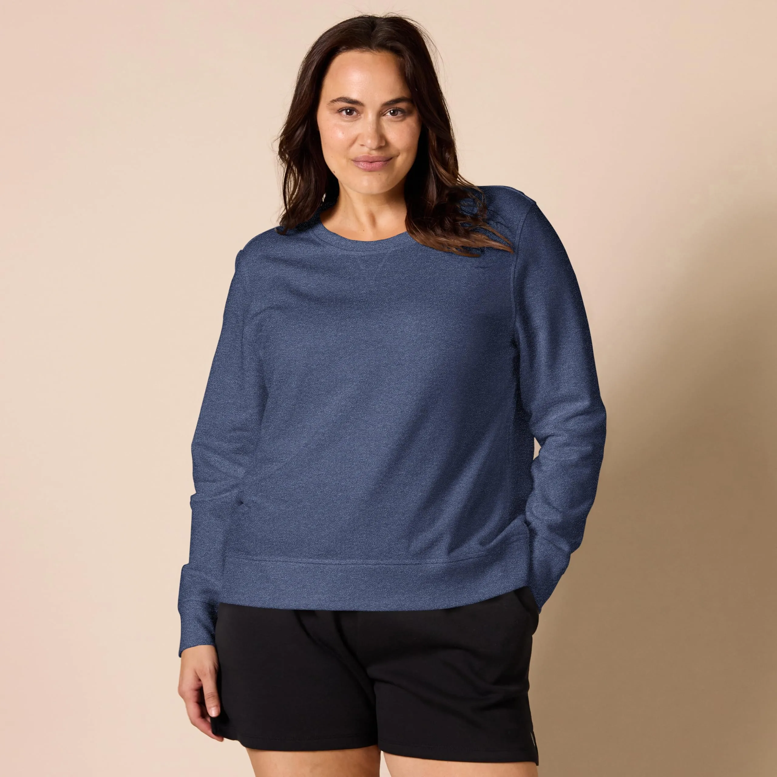 Amazon Essentials Wae50014fl18 Felpa Donna, Blu (Navy Heather), Medium - immagine 6