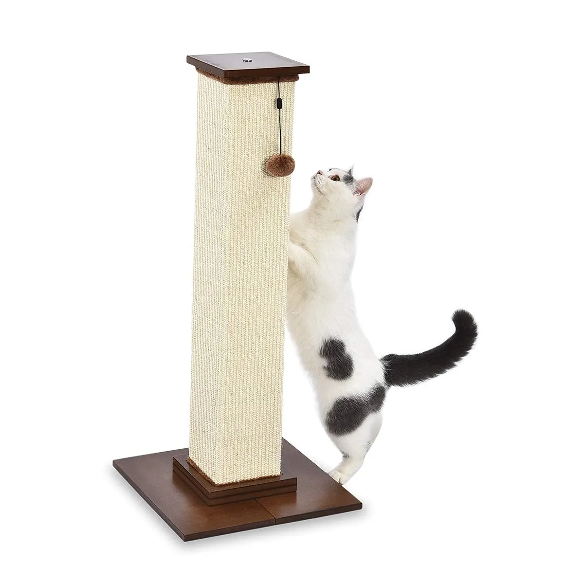 Amazon Basics Tiragraffi per Gatti con Base in Legno, 90 cm, Marrone - immagine 1