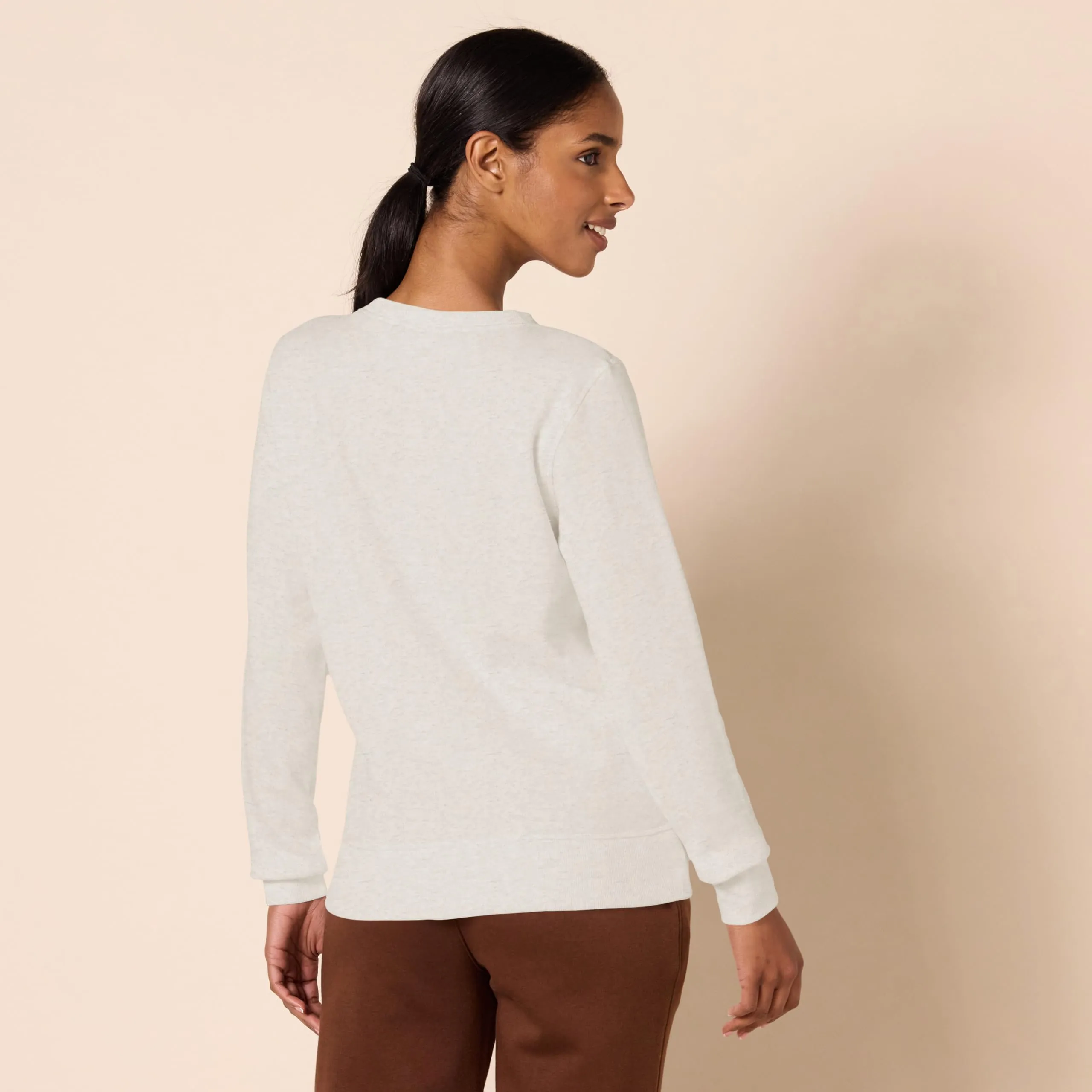 Amazon Essentials Wae50014fl18 Felpa Donna, Beige Oatmeal Heather, XL - immagine 2