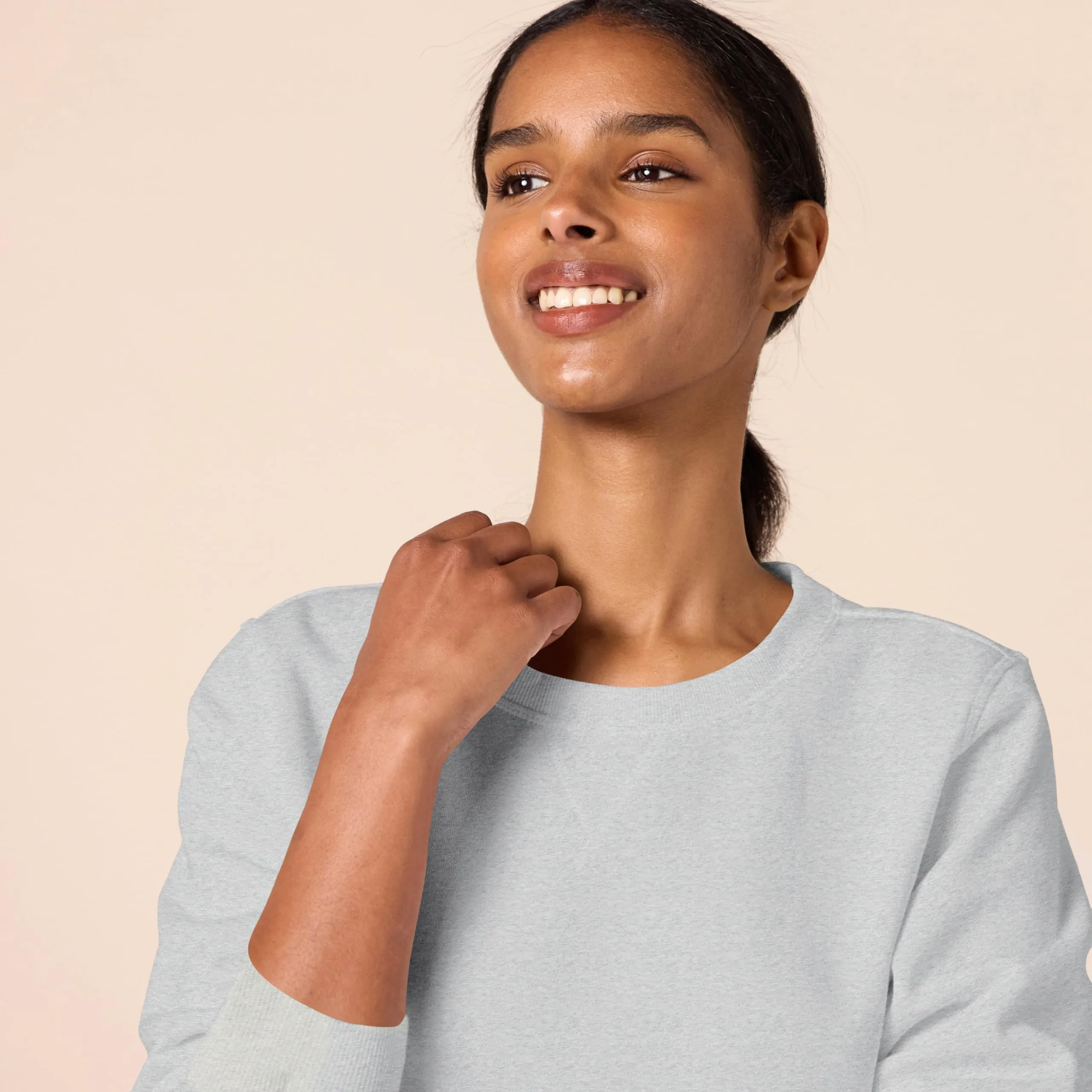Amazon Essentials Wae50014fl18 Felpa Donna, Grigio Light Grey Heather, XXL - immagine 4